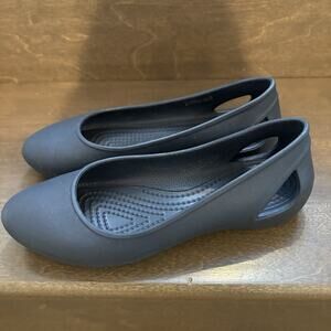 Crocs Flats Womens Size 4 Navy‎ Blue Laura Ballet Comfort Sandals